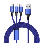 3 in 1 3A 120cm USB Cable for lightning Mirco usb type c