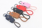 Original Keyring design leather cable for iPhone, Samsung,Huawei and gift promotion charge cable