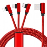 90 degree 3 in 1 usb cable