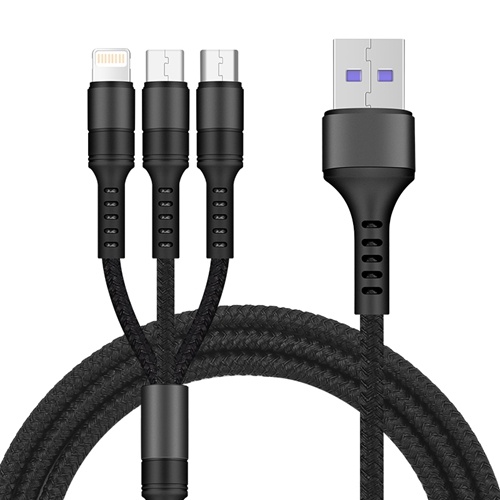 2.4A Braided 3 in 1 usb cable